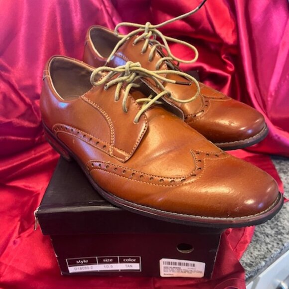 ZRIANG men\'s dress shoes tan Chas Cap Toe Oxford shoes‎ Size 10.5 main image 5